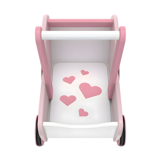 Playtive wooden doll pram with fabric cover and rubber wheels – Lebanon