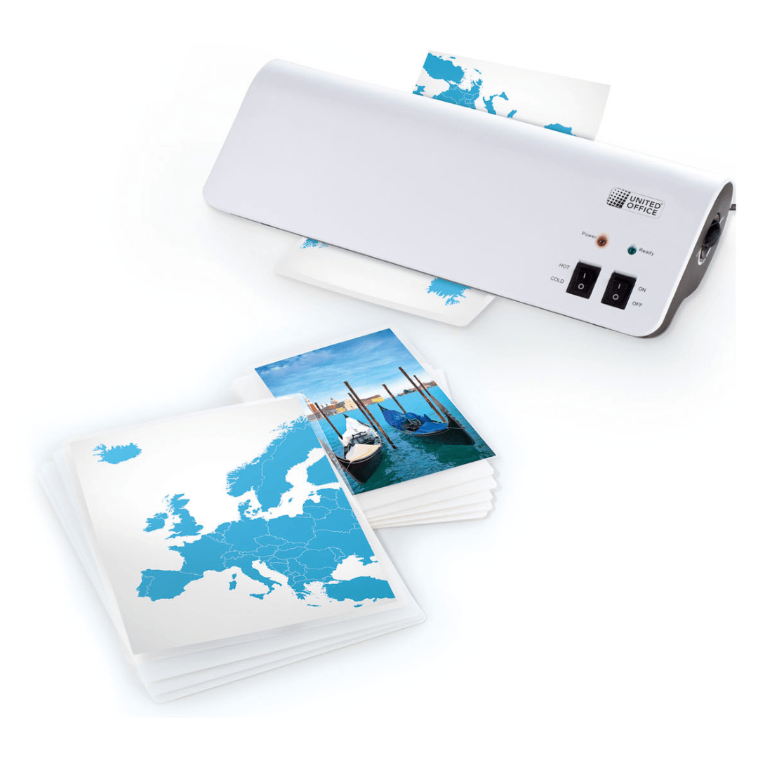 UNITED OFFICE LAMINATING POUCH SET A5 120 PIECES - EUROPEAN HOUSE HOLD