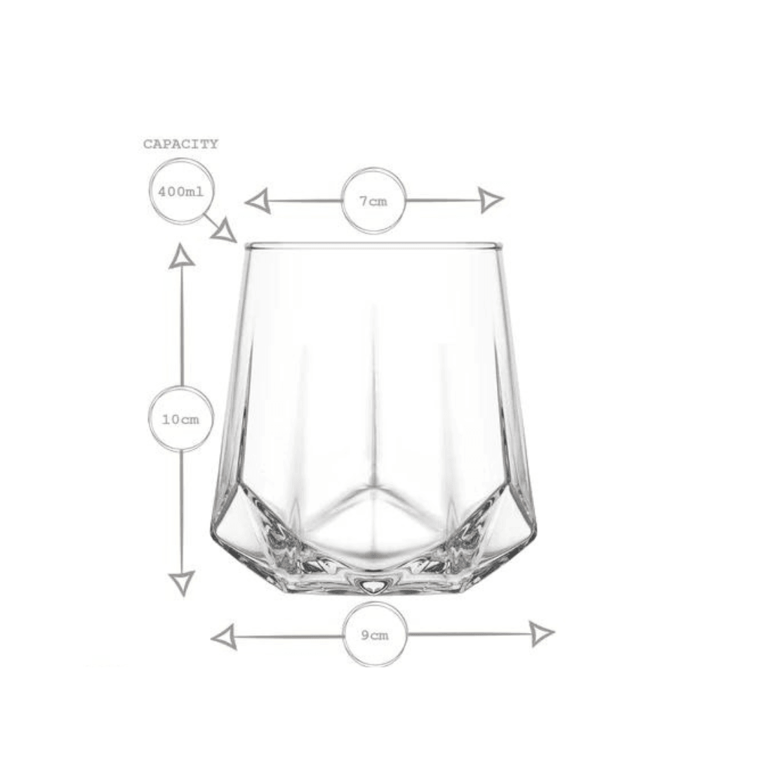 Valeria Set of 3 Soft Drink Glasses 400ML - EUROPEAN HOUSE HOLD
