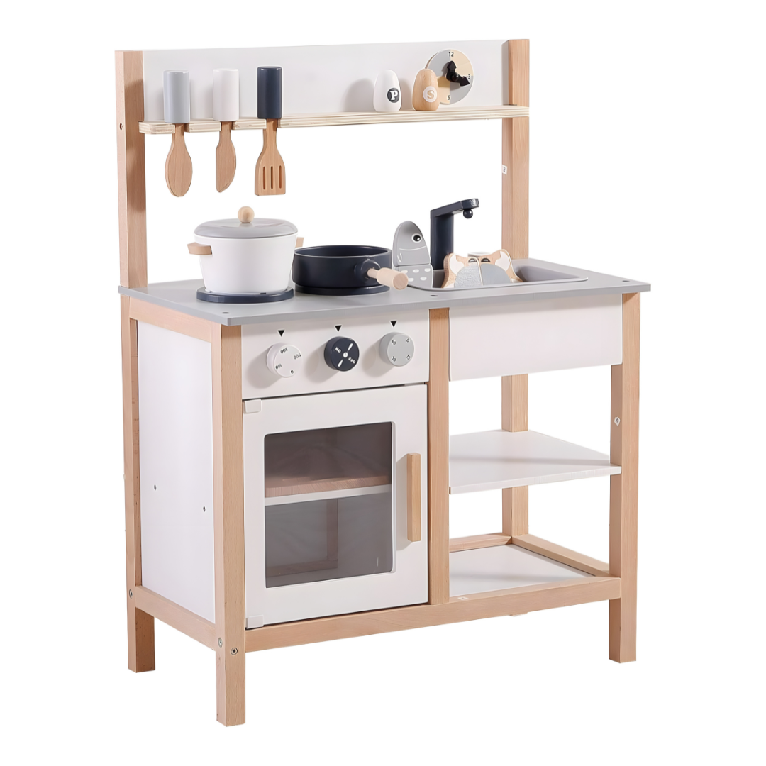 Wooden kitchen Toy Set For 3-6-Year-Old Boys And Girls - EUROPEAN HOUSE HOLD