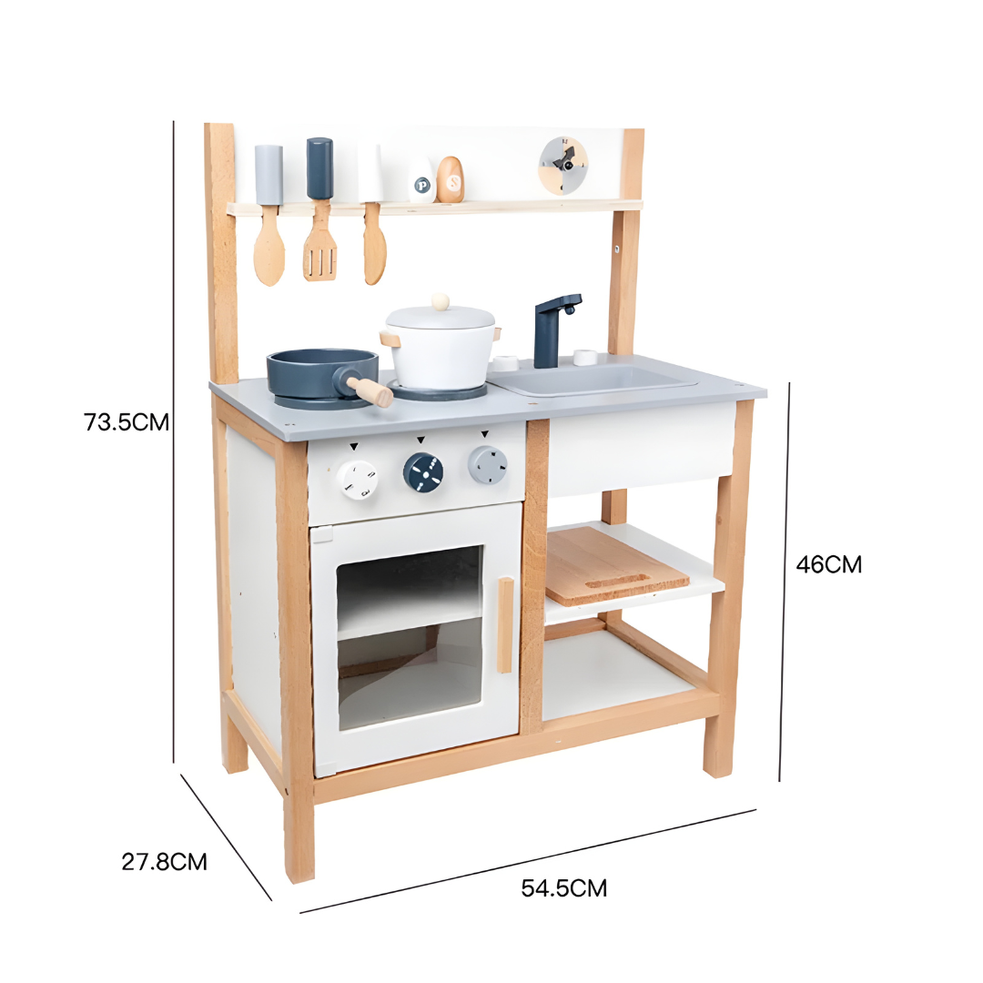 Wooden kitchen Toy Set For 3-6-Year-Old Boys And Girls - EUROPEAN HOUSE HOLD