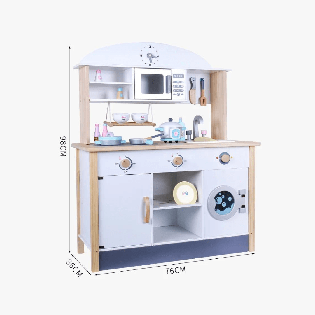 X-Large Wooden Kitchen Set 76CM × 36CM × 98CM - EUROPEAN HOUSE HOLD