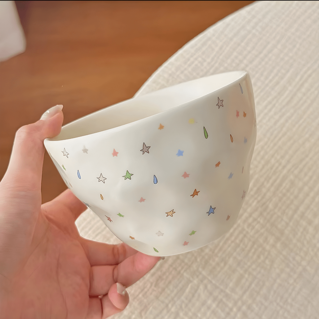 Velora Large Ceramic Mug – 550ml | Floral & Star Designs (3 Variants)