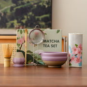 premium matcha tea set 6 pieces 530ml bowl whisk sifter mat gift box elegant matcha kit