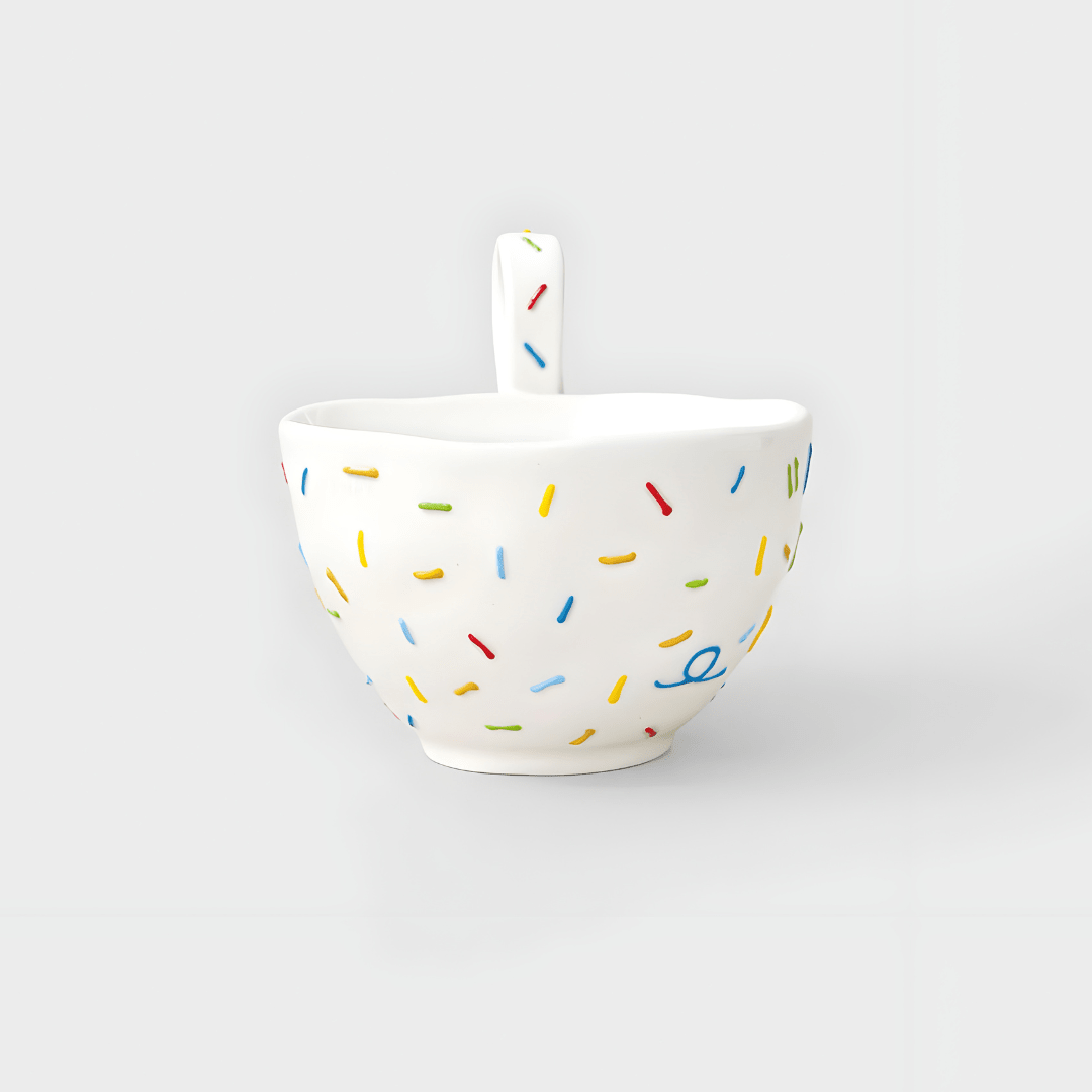 colorful coffee cup saucer 300ml have nice days ceramic mug playful design