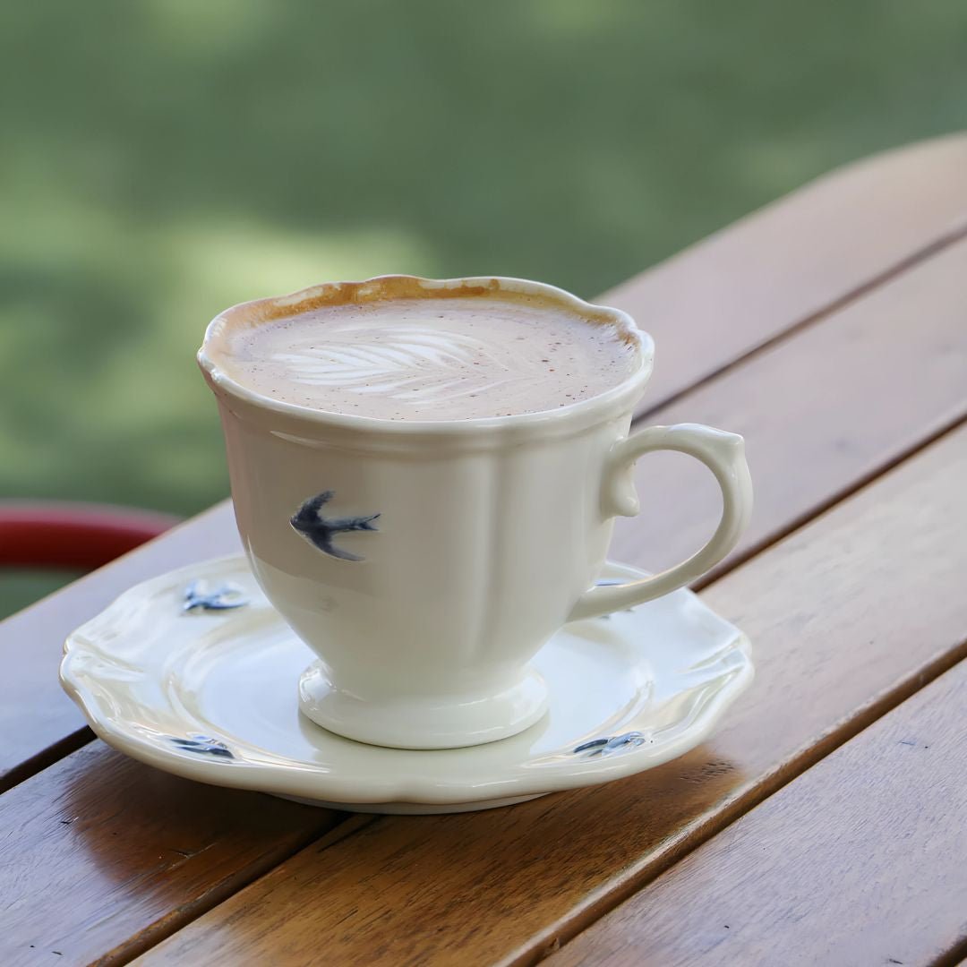 Early Bird Vintage Coffee Cup & Saucer – 250ml