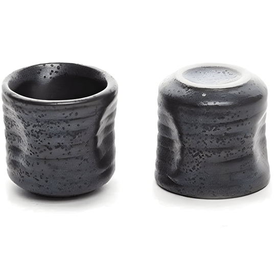 Porcelain sake bottle with matching cup, 300ml + 30ml set, fired at high temperature, suitable for tea, wine, or home bar display.