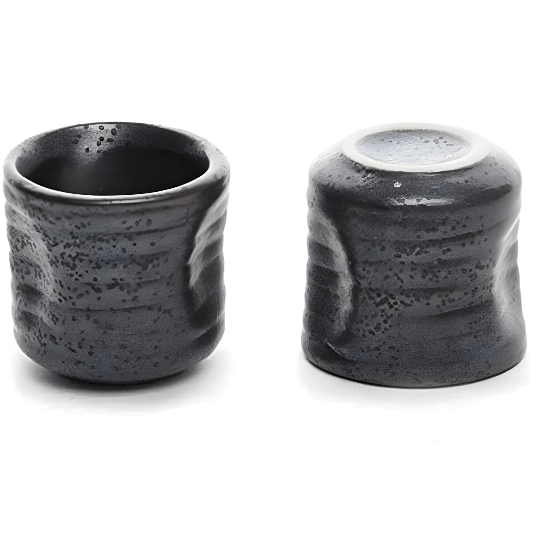 Porcelain sake bottle with matching cup, 300ml + 30ml set, fired at high temperature, suitable for tea, wine, or home bar display.