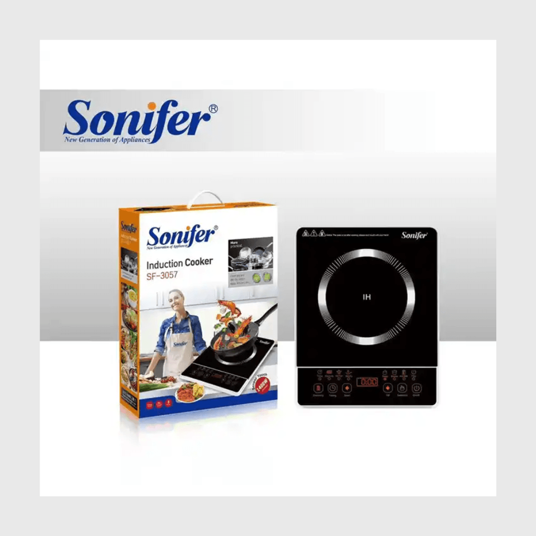 1400W Induction Cooker with Safety Features & For Precision Cooking SF-3057 (L29 xW36 x H4) cm - EUROPEAN HOUSE HOLD