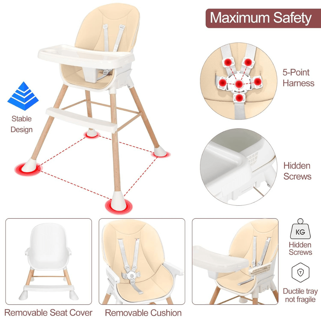 Multi-function baby feeding chair with removable BPA-free tray – Beirut Lebanon