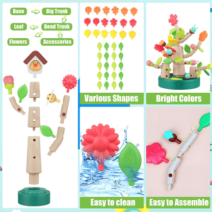 Bloom & Build Garden Tree Set – 108 Pcs Educational Toy (Ages 3–9)