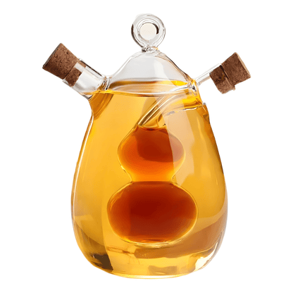 Dual glass oil and vinegar dispenser bottle with corks – 350ml – available in Beirut Lebanon