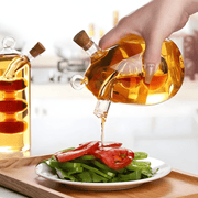 Dual glass oil and vinegar dispenser bottle with corks – 350ml – available in Beirut Lebanon