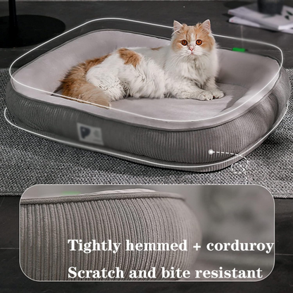 Soft Calming Cat Bed , Washable Cover , Anti-Slip Bottom