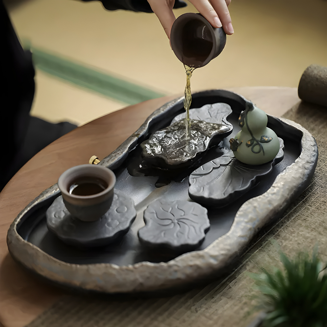 Japanese Style Lotus Pond Full Tea Set