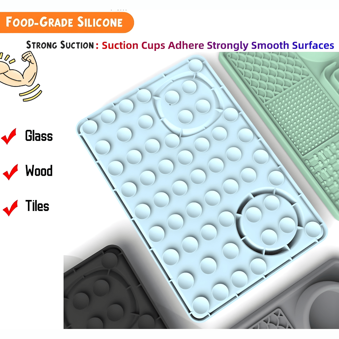 BPA-free silicone lick mat with water bowl for cats and dogs – Beirut Lebanon