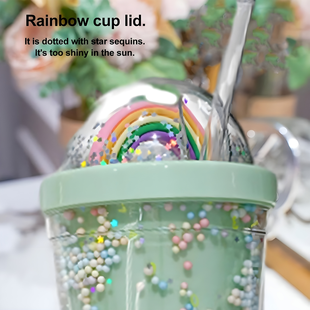 Twinkle Bubble Bliss: Eco-Friendly Kids' Straw Cup 0.5ML