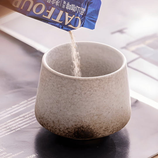 Retro Japanse stijl ruw aardewerk handgemaakte theekop 150ML