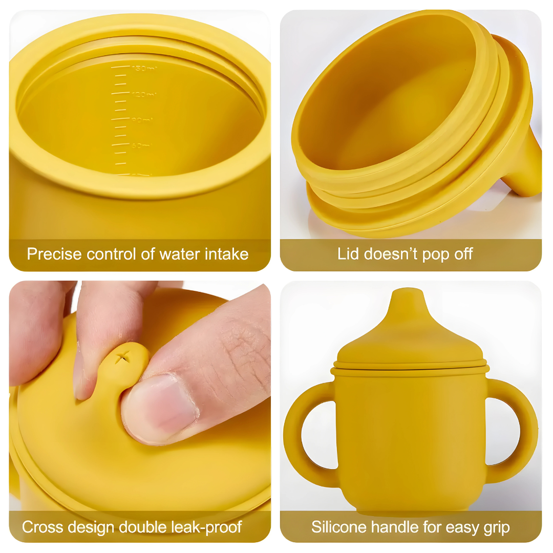 Leakproof BPA-Free Silicone Sippy Cup, 150ml