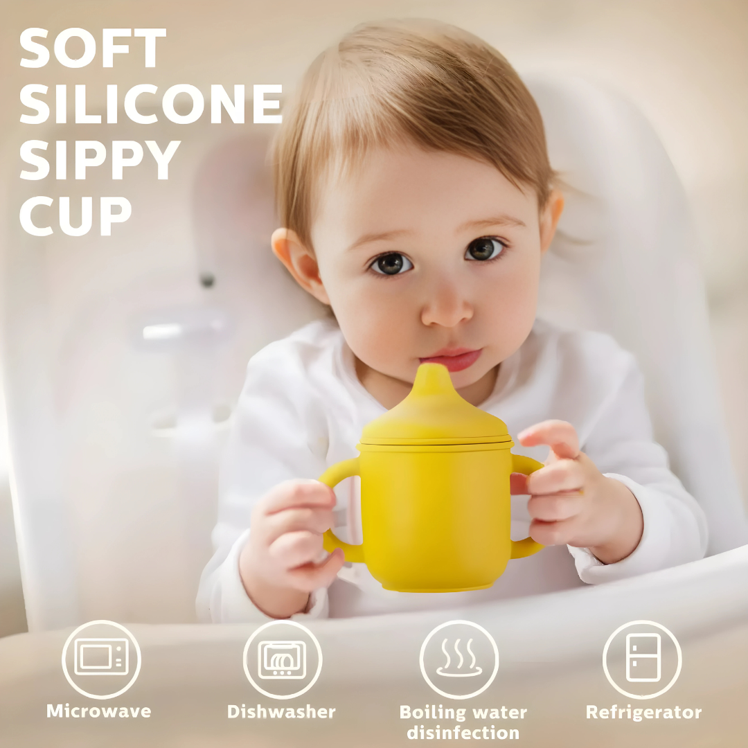 Leakproof BPA-Free Silicone Sippy Cup, 150ml