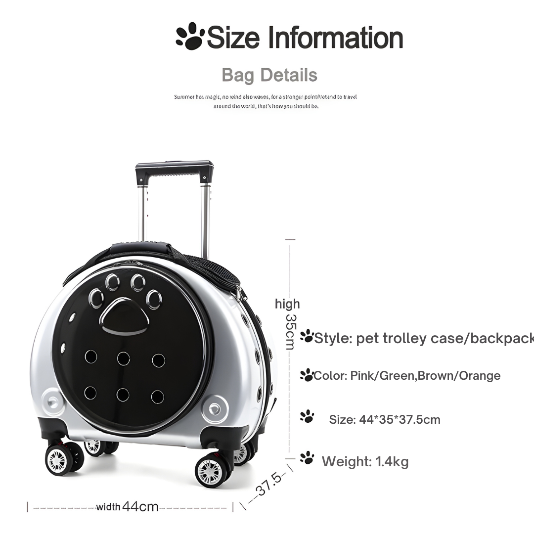 Lightweight Premium Multi-Functional Pet Trolley Case