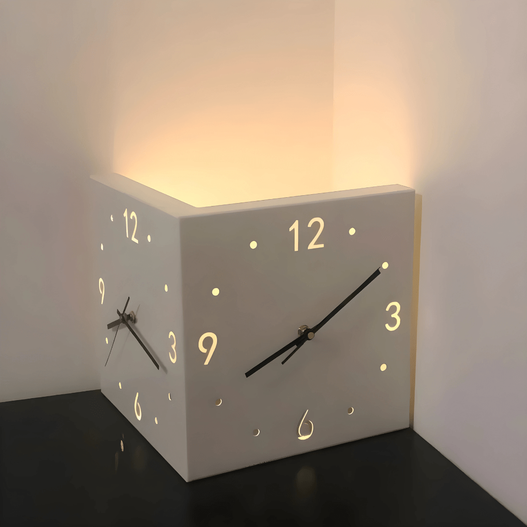 Dual-Faced Modern Metal Corner Wall Clock |European Household |Lebanon ...