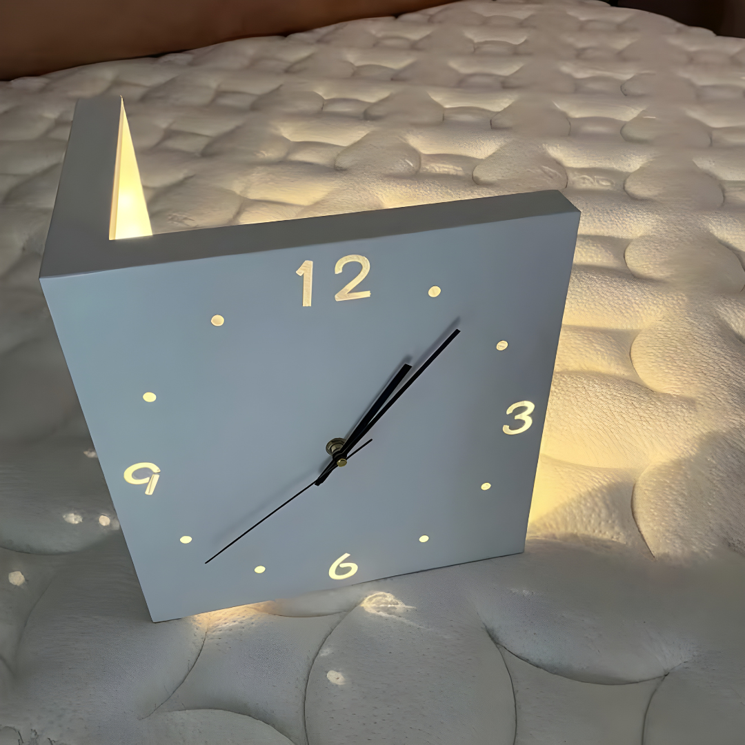 Dual-Faced Modern Metal Corner Wall Clock