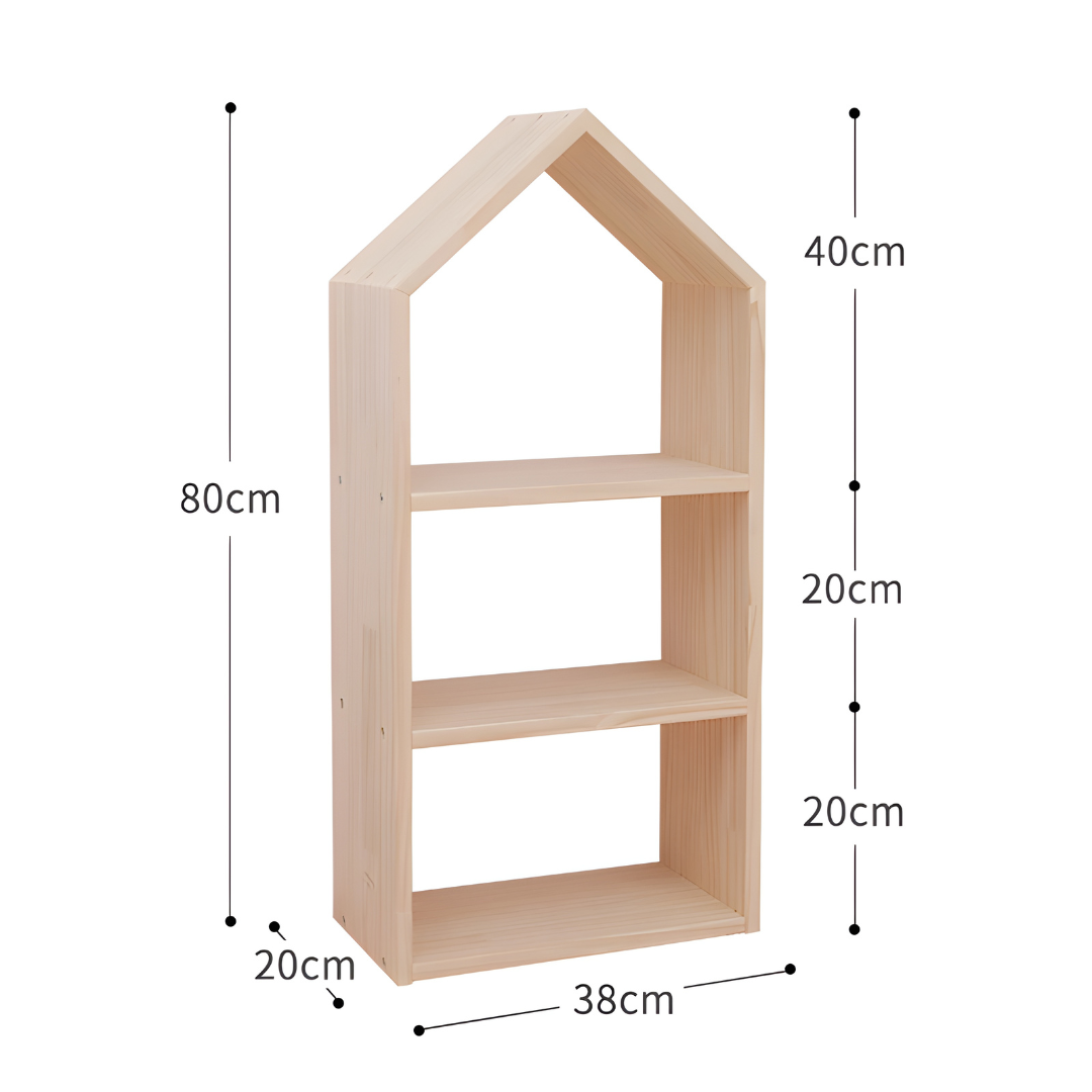 Eco-Friendly Wooden Kids Bookcase and toys  Organizer