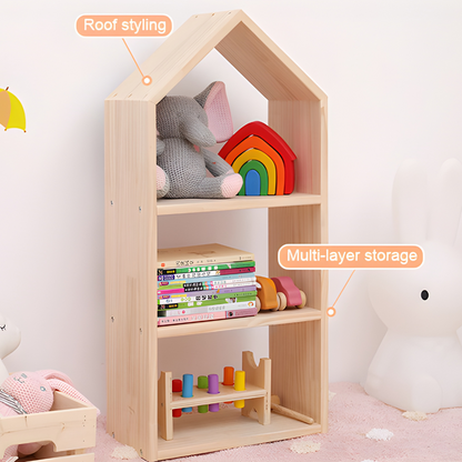 Eco-Friendly Wooden Kids Bookcase and toys  Organizer