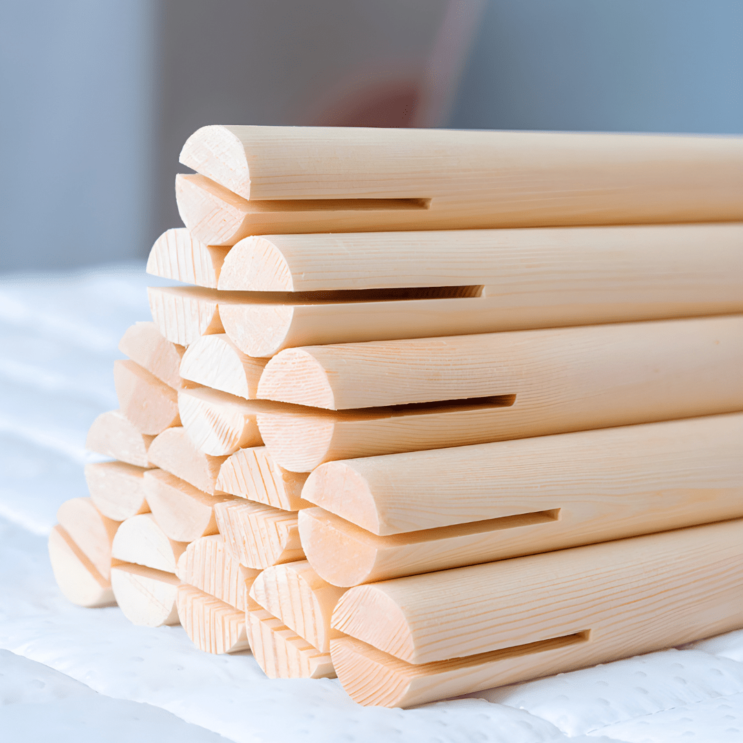 Kids play tent with pine wood frame, bear design, string lights, curtain & floor mat – Beirut