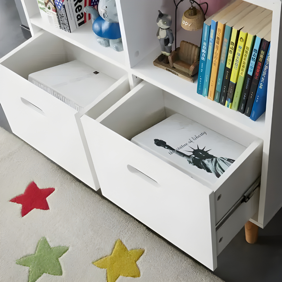 Modern House Bookshelf with Storage for Kids