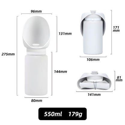 550ml Silicone Eco-Friendly Folding Pet Travel Bottle