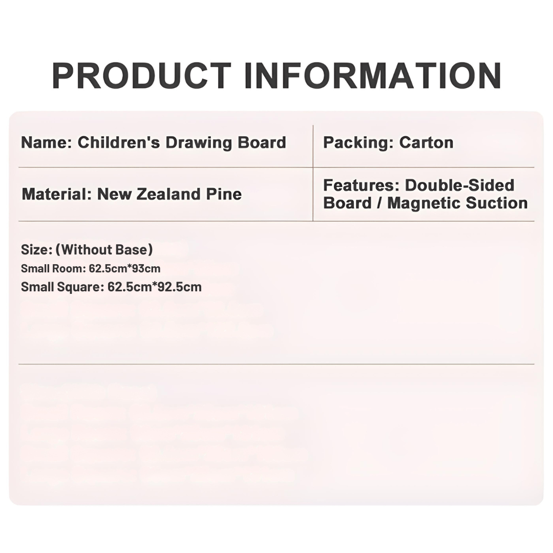 Solid wood magnetic kids drawing board in 2 shapes, double-sided black and white board, eco-friendly, safe for children 3+, Beirut Lebanon.