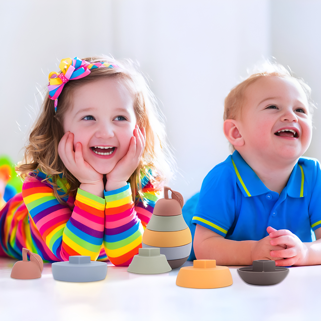 BPA-Free Silicone Pear Stacking Toy