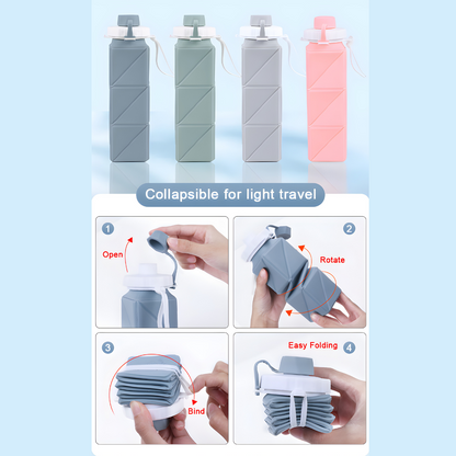 Collapsible BPA-Free Silicone Water Bottle 620ML