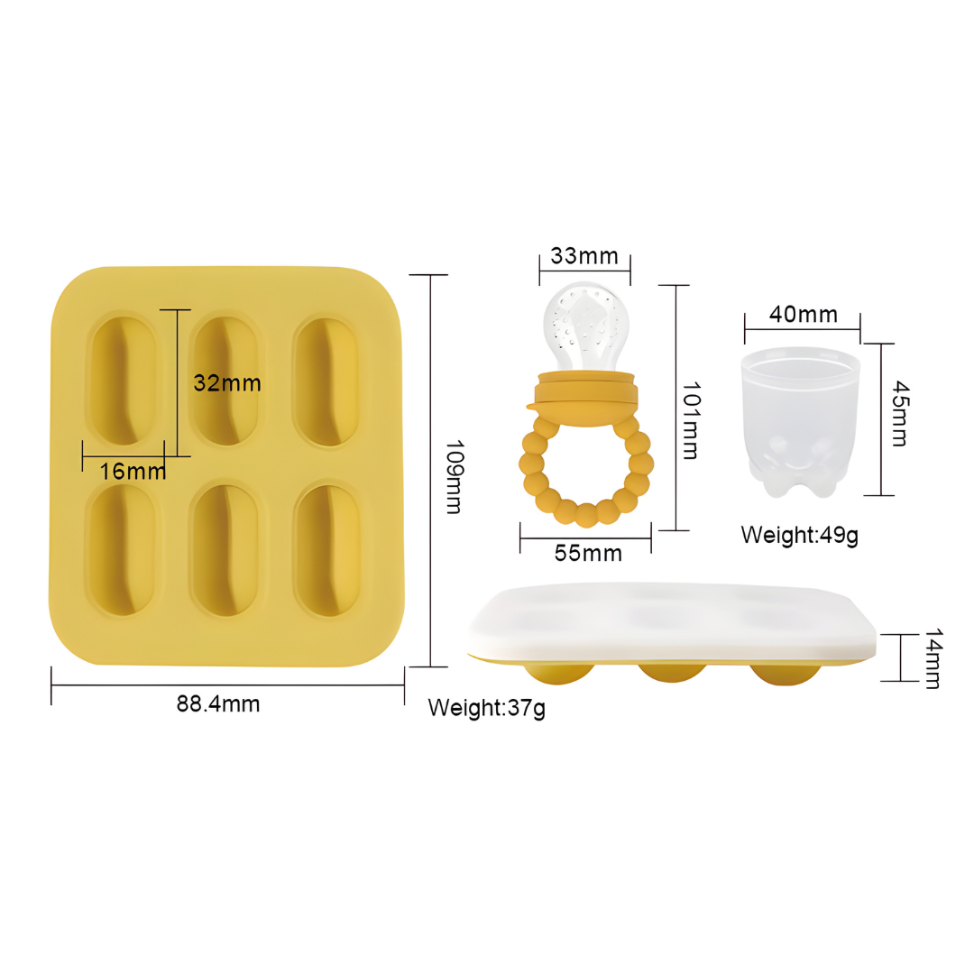 Eco-Friendly Silicone Ice Cube and Pacifier Set