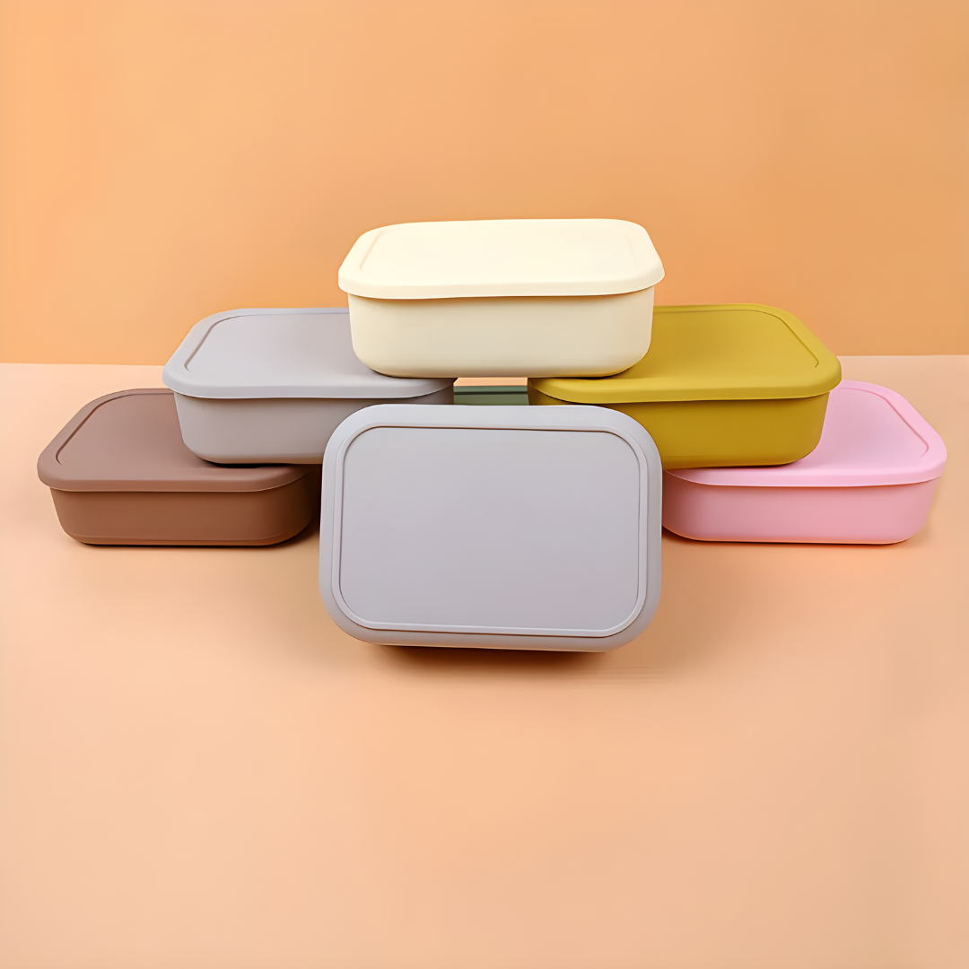 BPA-Free Kids 3-Compartment Silicone Bento Box