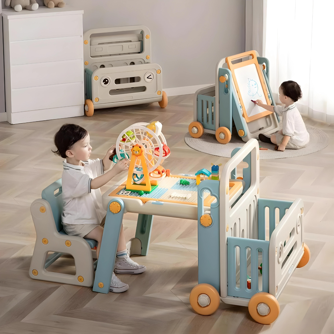 Kindergarten 6 In 1 Multifunctional Children's Building Table