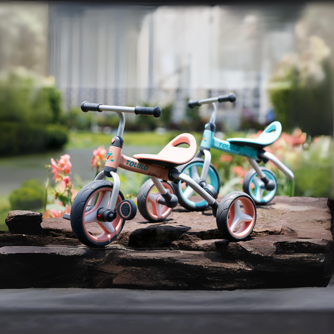 Multi-Functional 3-in-1 Kids Tricycle, Balance Bike, and Bike