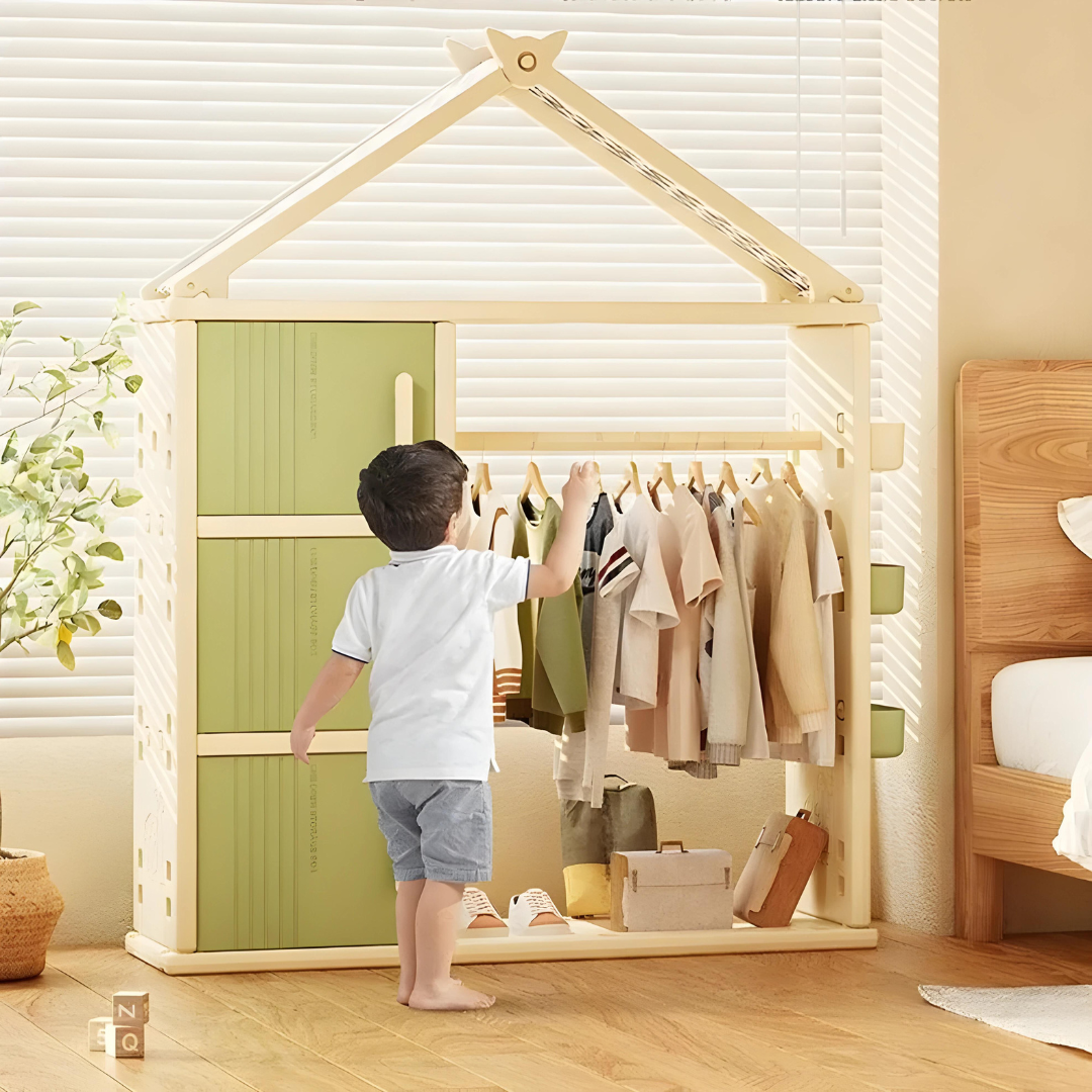 Eco-protection HDPE Children's Storage cabinet + wardrobe