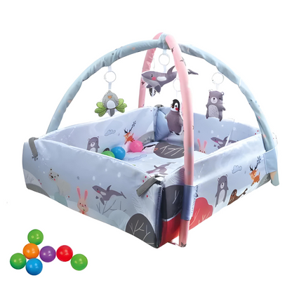 Educational Baby Gym , Interactive Play Mat with Ball Pit