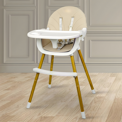 2-in-1 Baby High Chair With Steel Legs