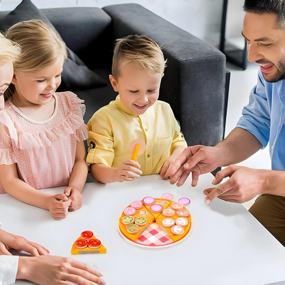 Simulation Wooden Premium Quality Pizza Toy Set 3 Years +