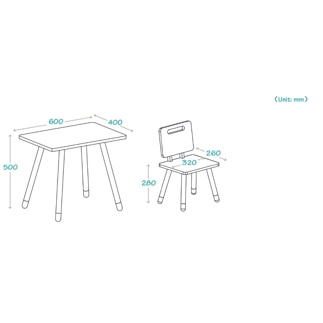 Montessori Preschool and Kindergarten Kids Desk With Chair