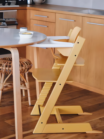 Beech Wood Adjustable Baby High Chair With Full Accessories