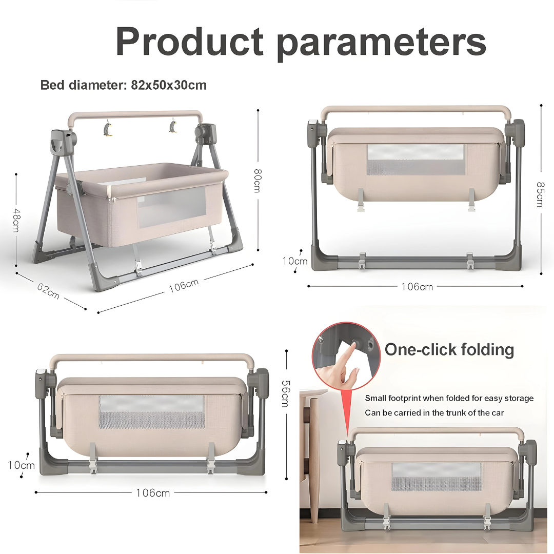 Newborn Swinging Baby Crib 0-3 Years Old