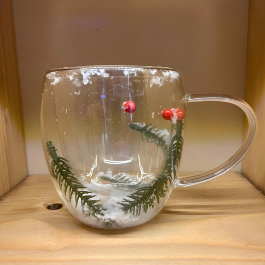 Esthetisch gedroogd bloemenglas, dubbelwandig glas 250 ml