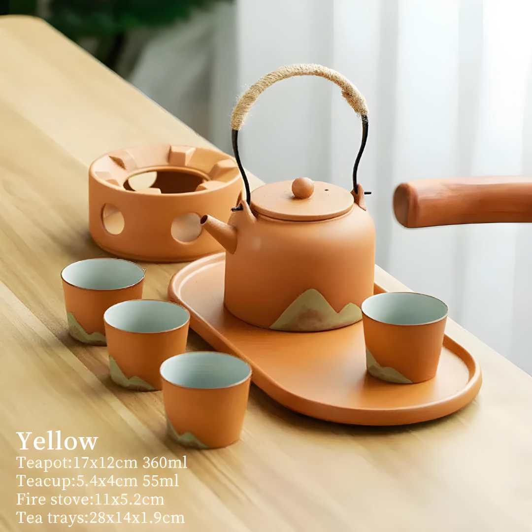 Premium Chinese Coarse Pottery Kung-fu Tea Set