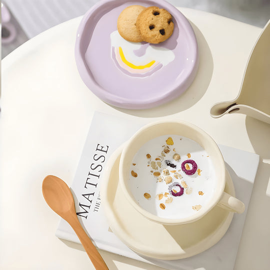 Handbeschilderde regenboog keramische koffiemok 250 ml