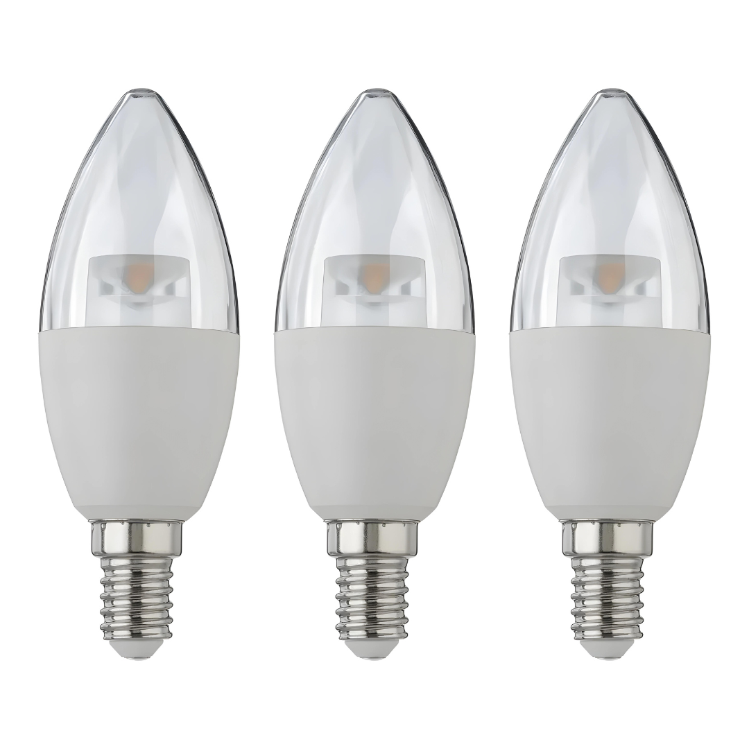 LIVARNO home LED Transparent bulbs E14 Set OF 3  6W=40W